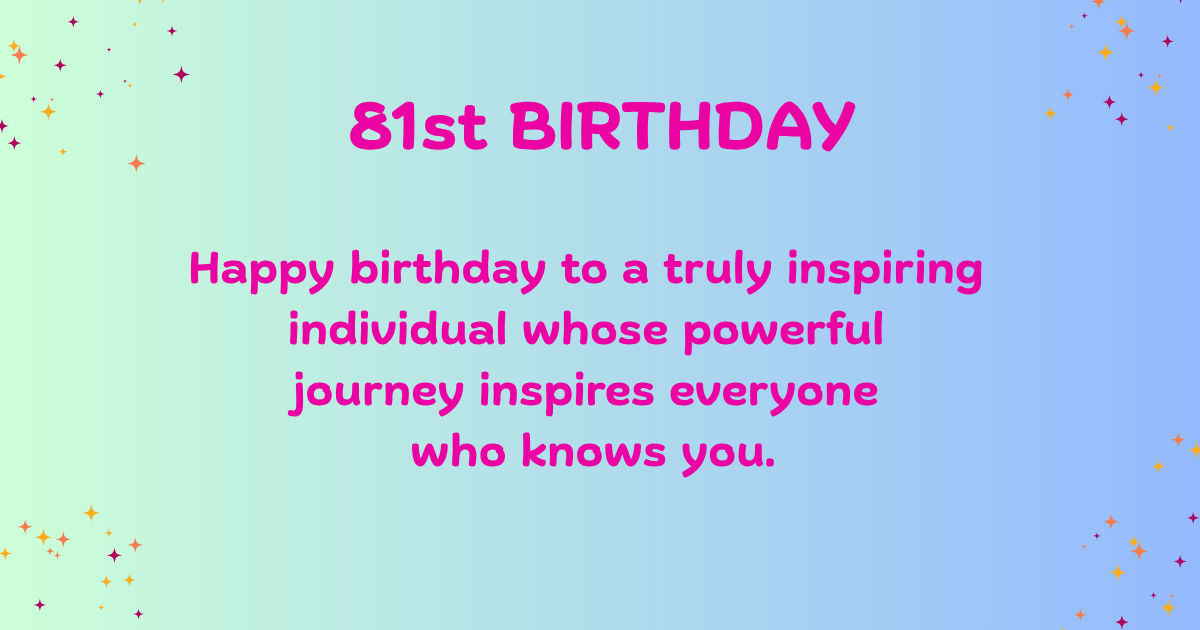 81st birthday Wishes