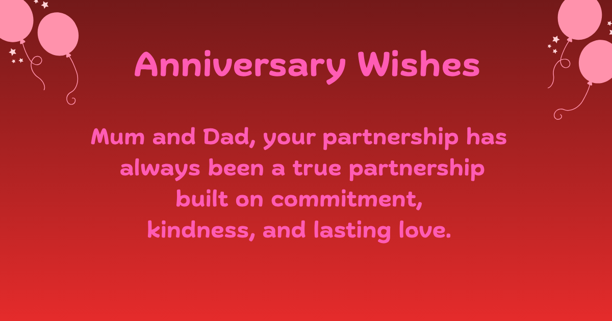 Anniversary Wishes for parents
