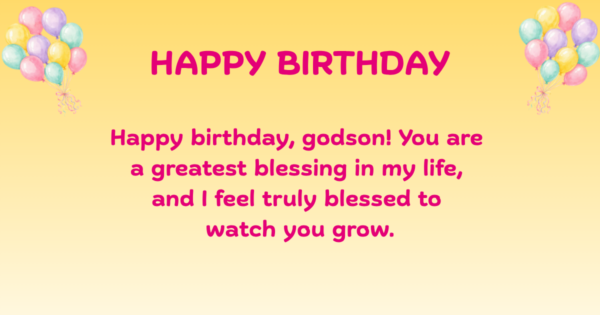 Birthday Wishes for godson