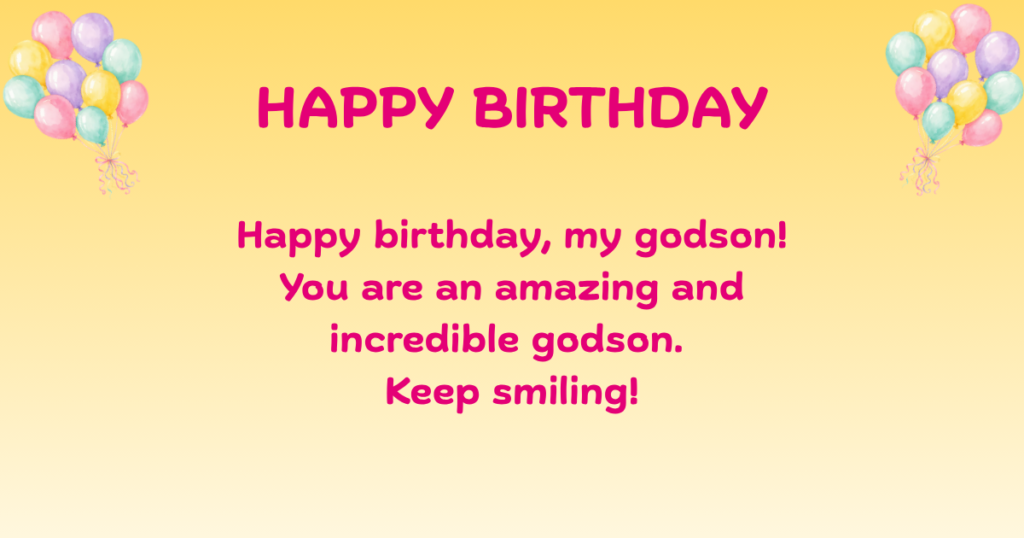 Birthday Wishes for godson