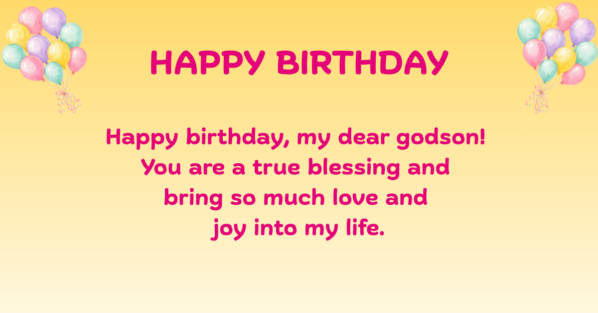 Birthday Wishes for godson