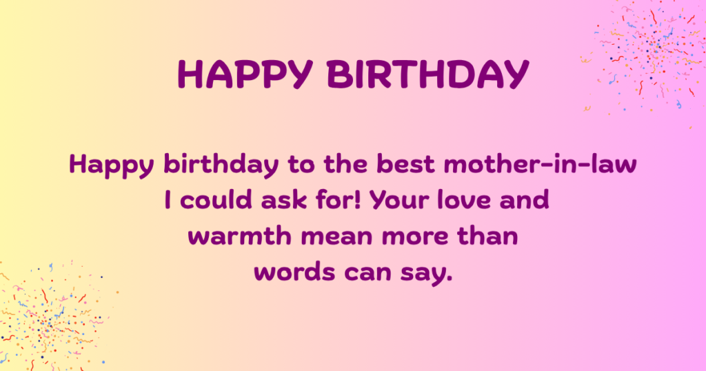 Birthday Wishes for mother-in-law