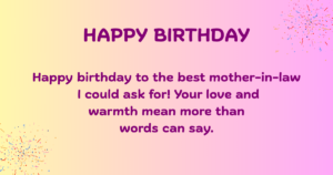 Birthday Wishes for mother-in-law