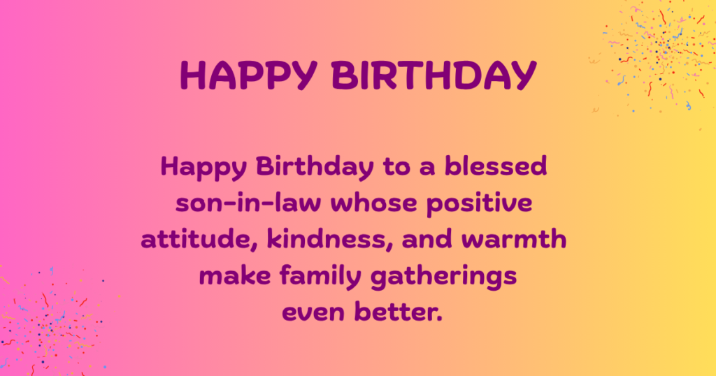 Birthday Wishes for son-in-law