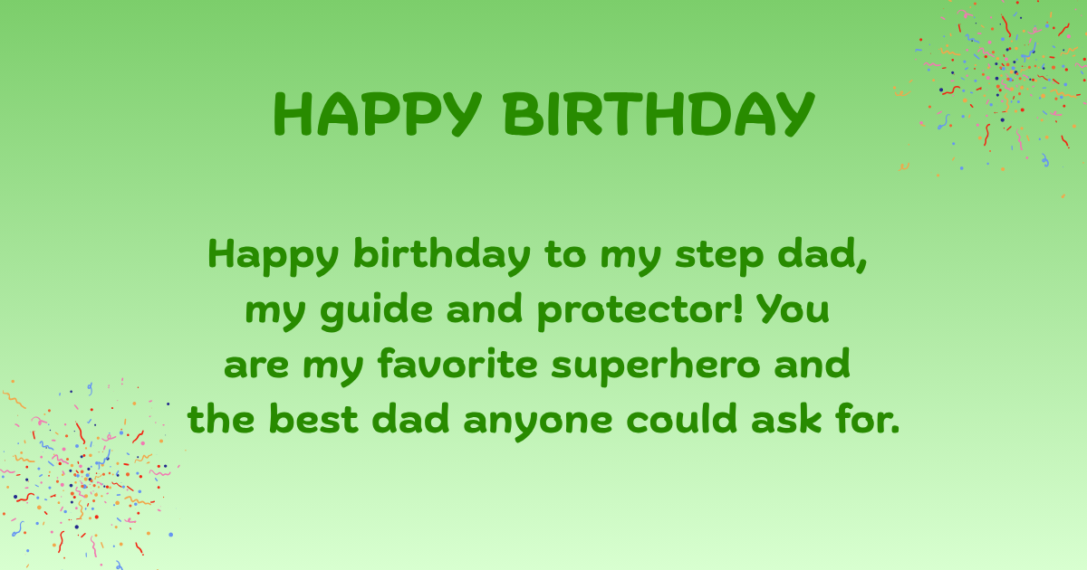 Birthday Wishes for step dad