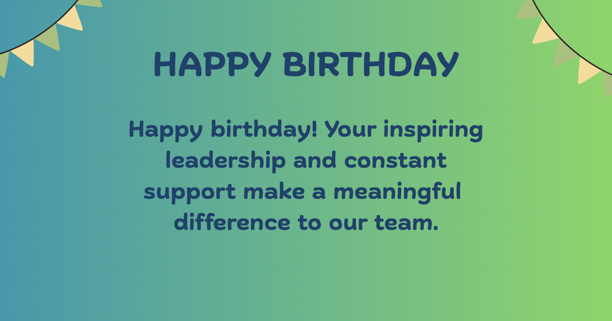 Birthday wishes for CEO