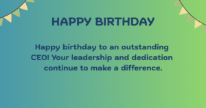 Birthday wishes for CEO
