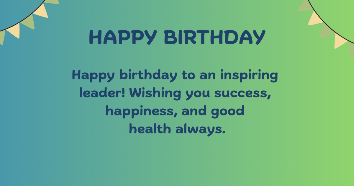Birthday wishes for CEO