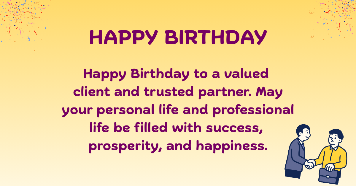Birthday wishes for business partner