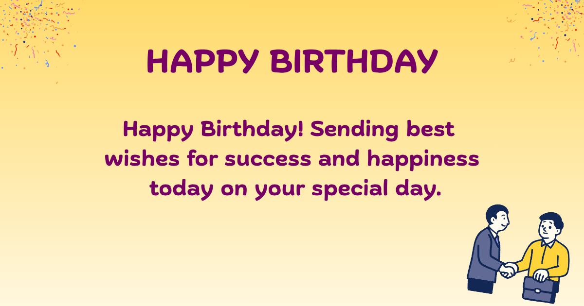 Birthday wishes for business partner