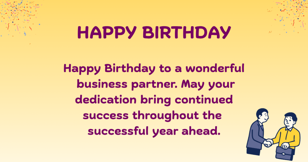 Birthday wishes for business partner
