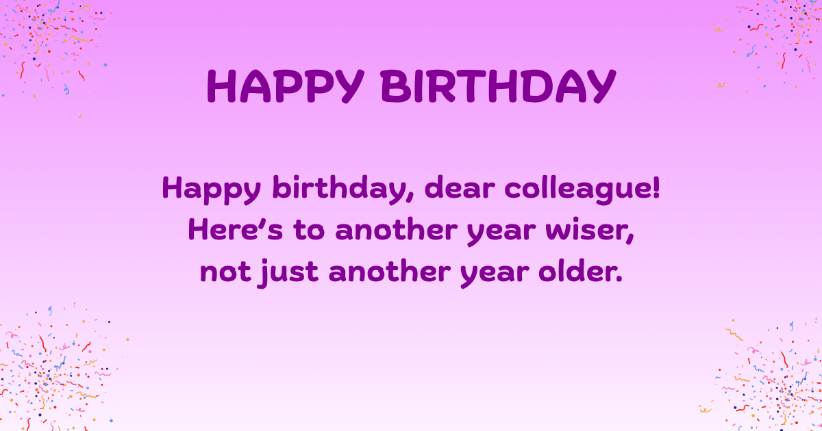 Birthday wishes for coworker 