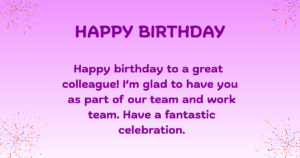 Birthday wishes for coworker