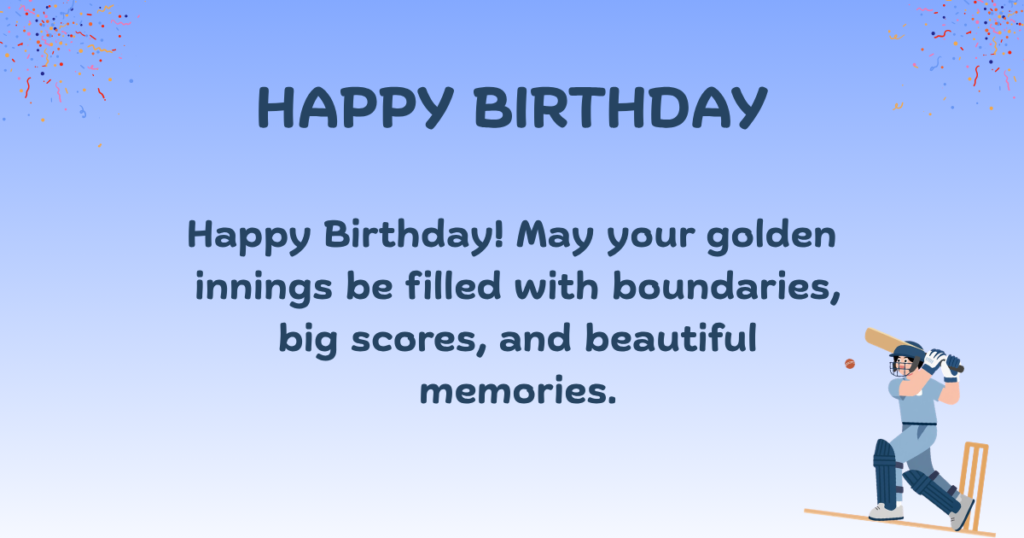 Birthday wishes for cricketer