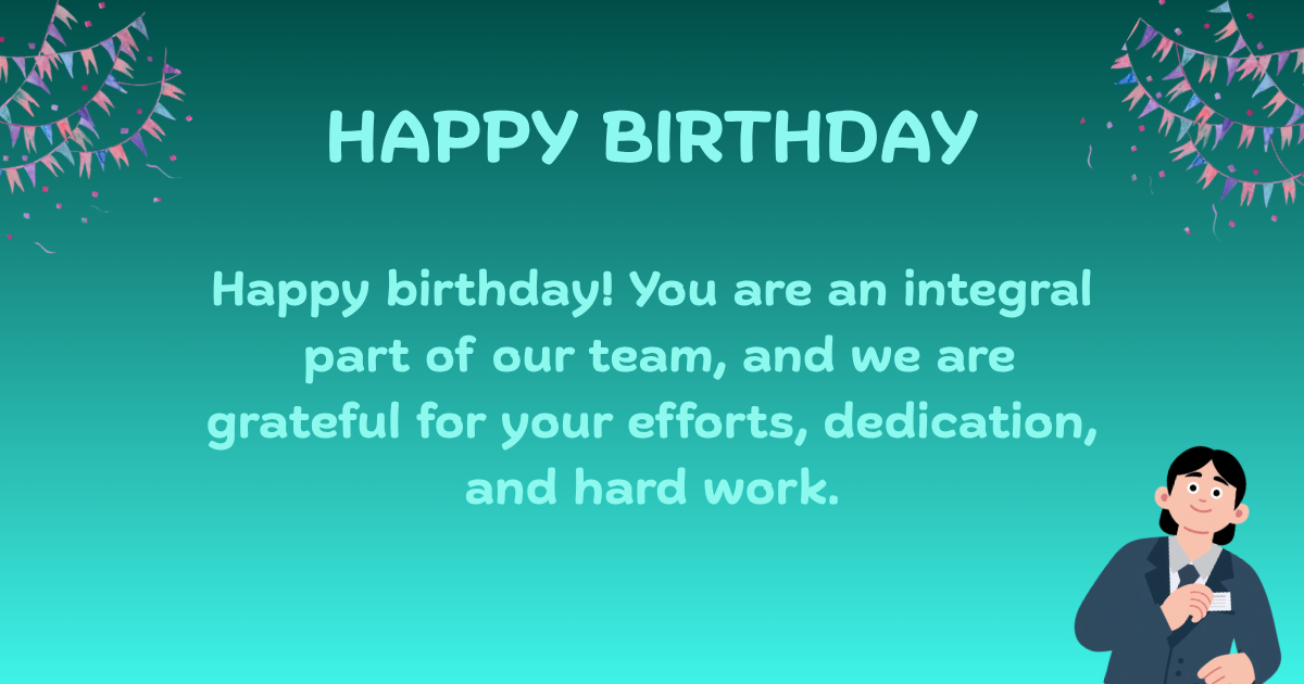 Birthday wishes for employee