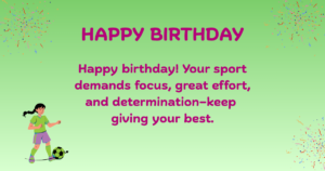 Birthday wishes for football player