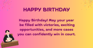 Birthday wishes for lawyer
