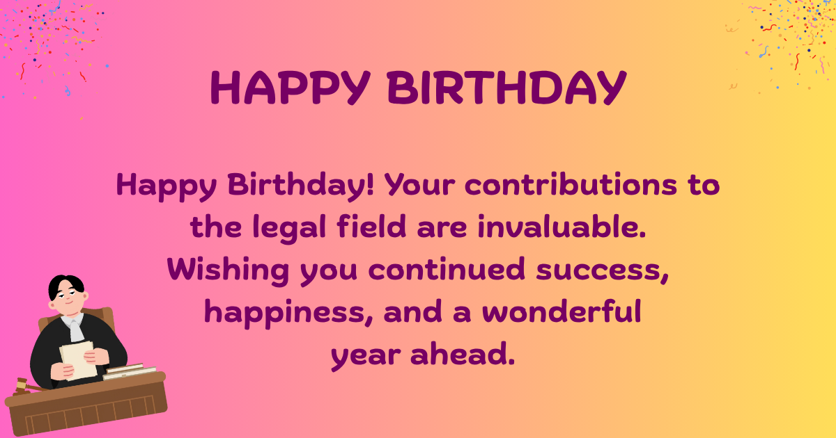 Birthday wishes for lawyer