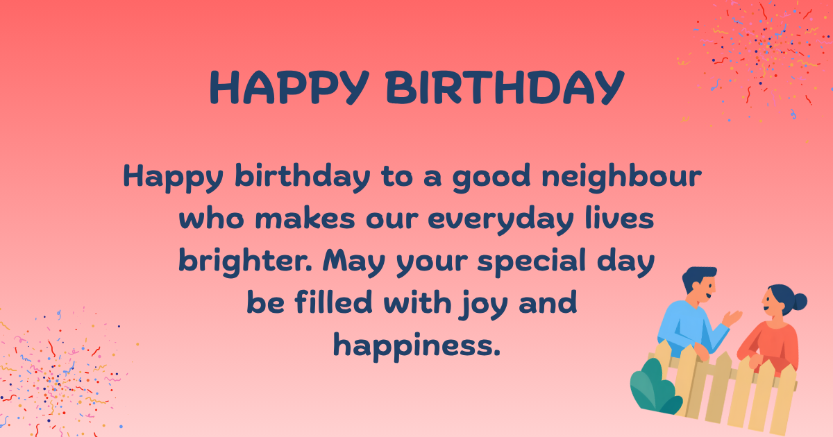 Birthday wishes for neighbour