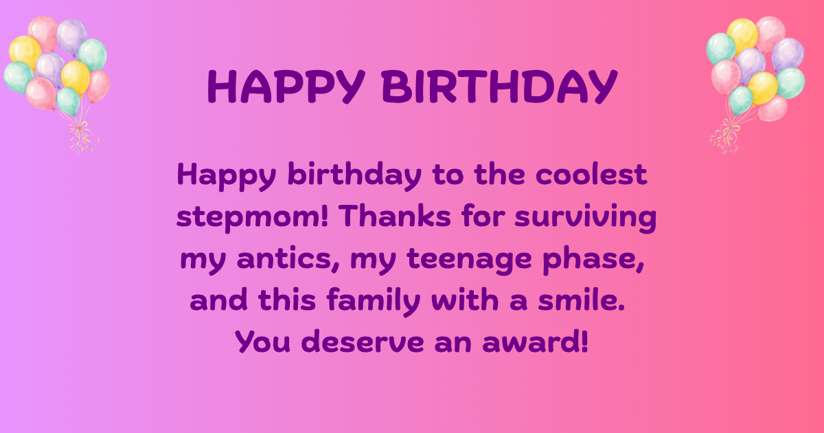 Birthday wishes for step mom