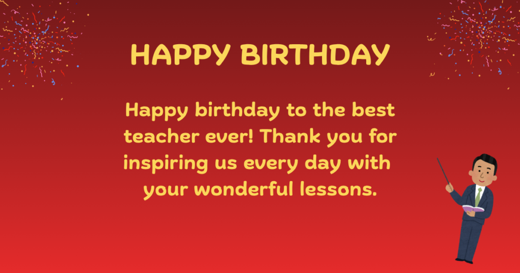 Birthday wishes for teacher