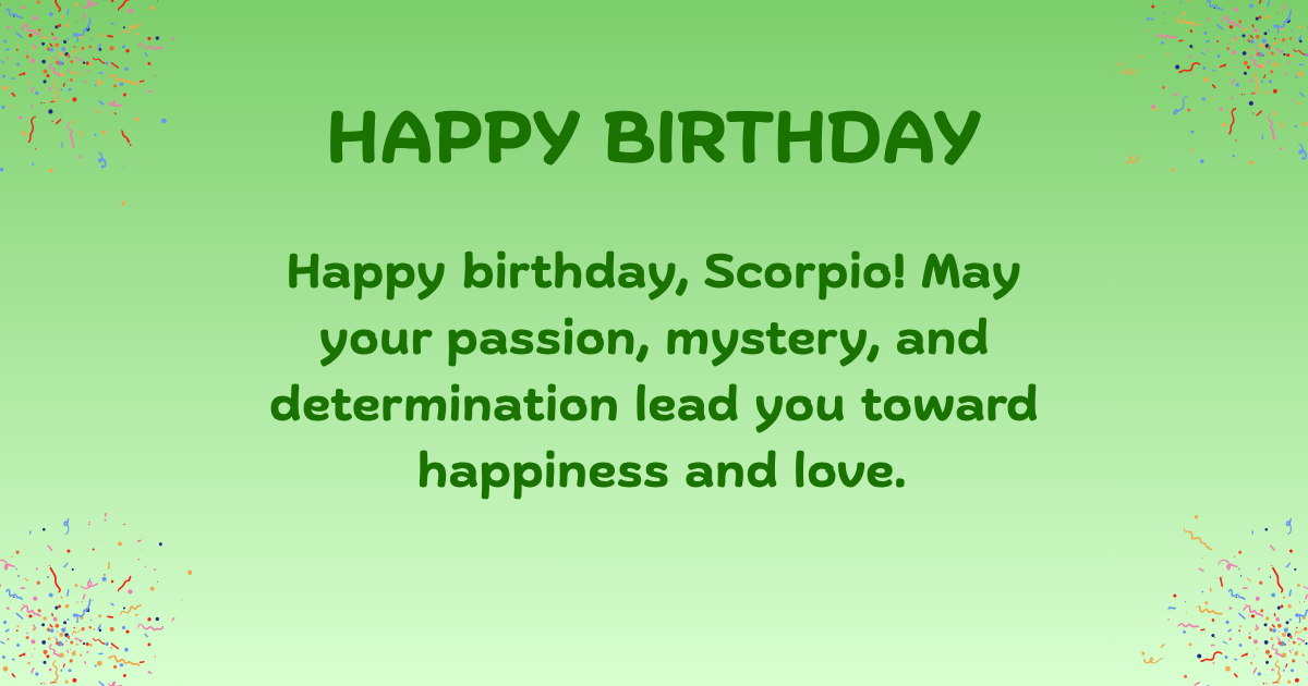 Scorpio Birthday Wishes