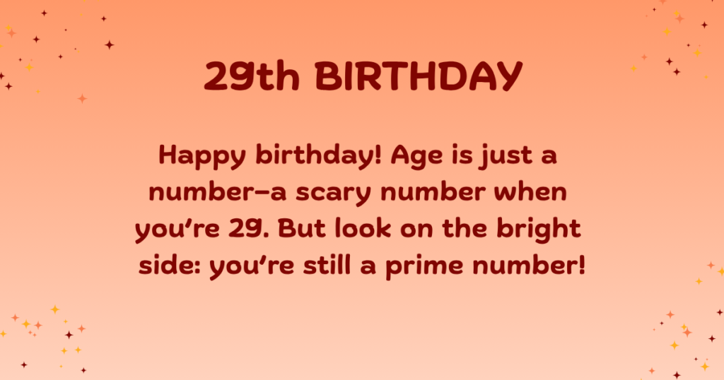 29th birthday wishes