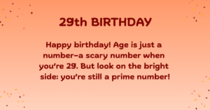 29th birthday wishes