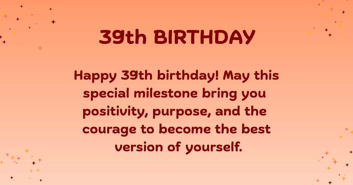 39th birthday wishes