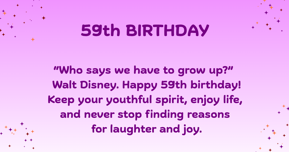 59th birthday wishes