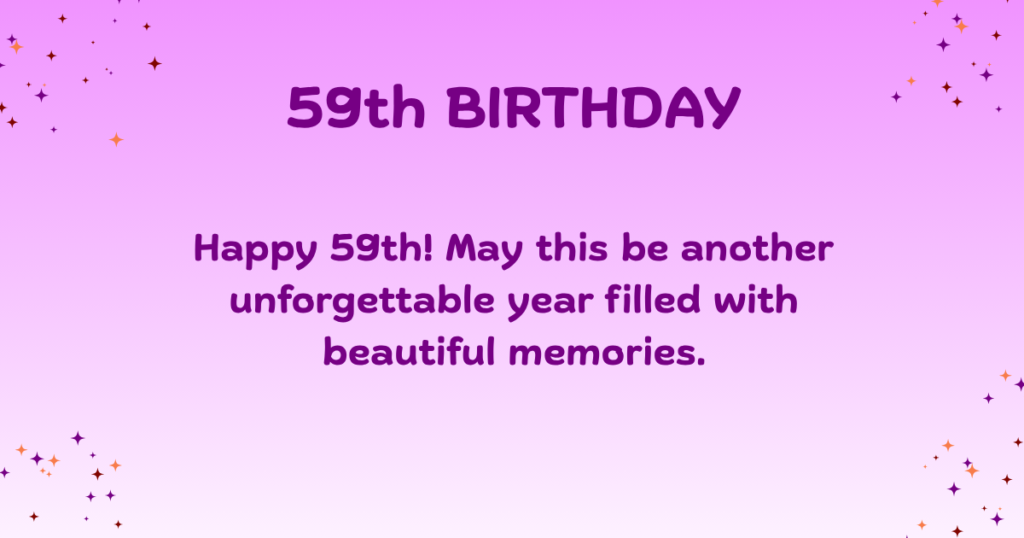 59th birthday wishes