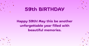 59th birthday wishes