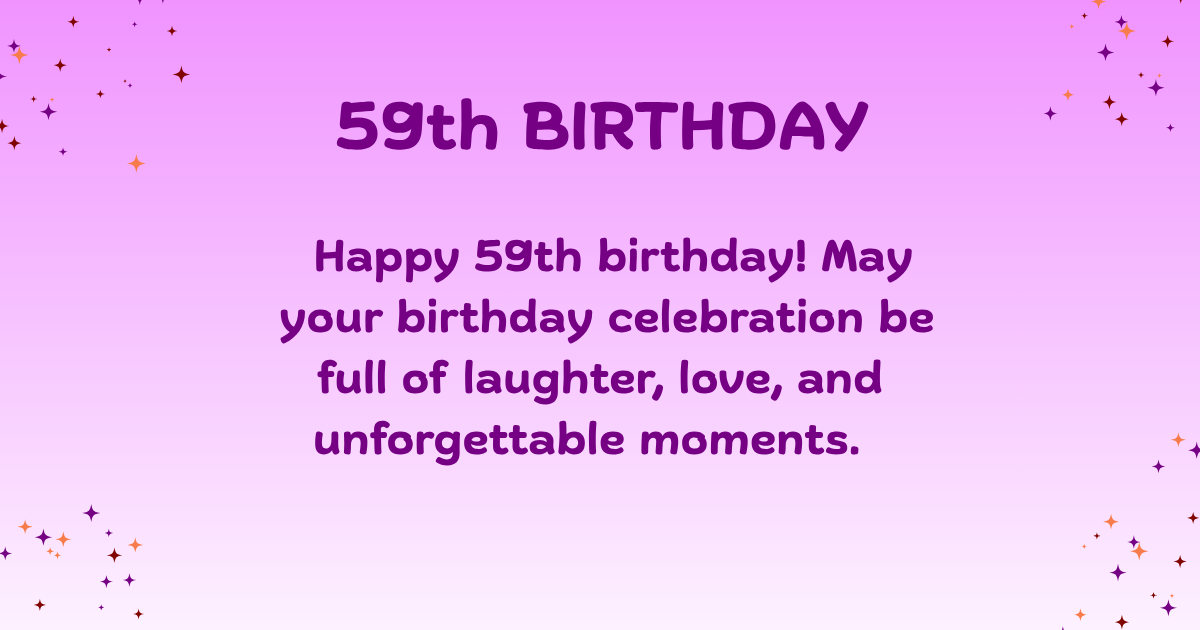 59th birthday wishes