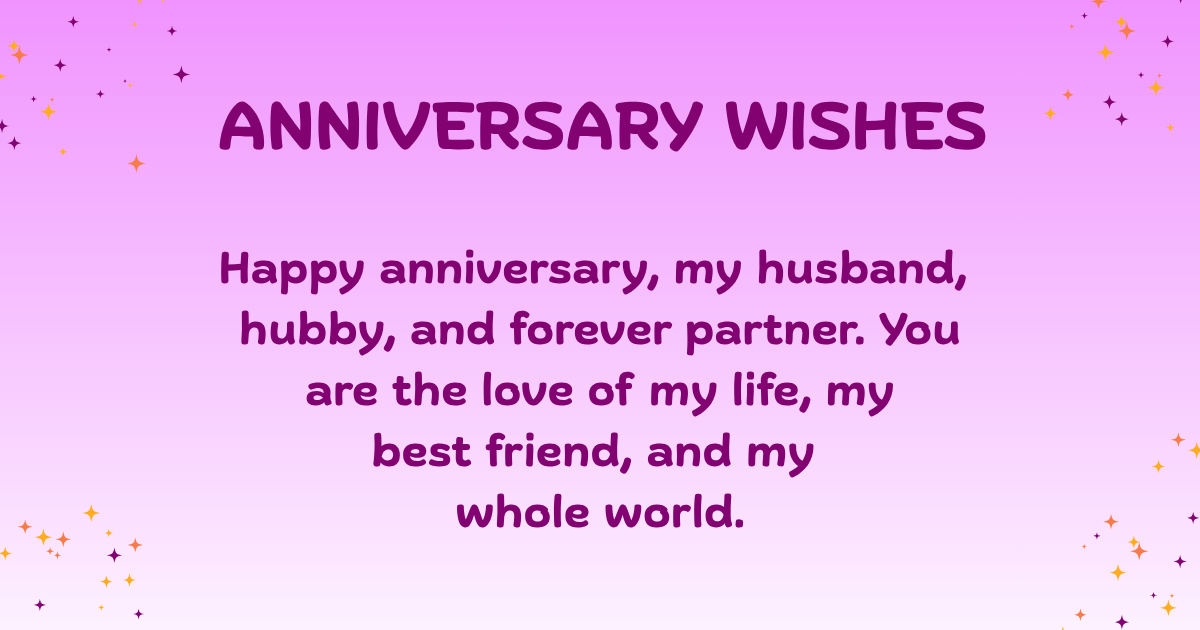 anniversary wishes for husband 