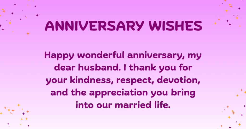 anniversary wishes for husband