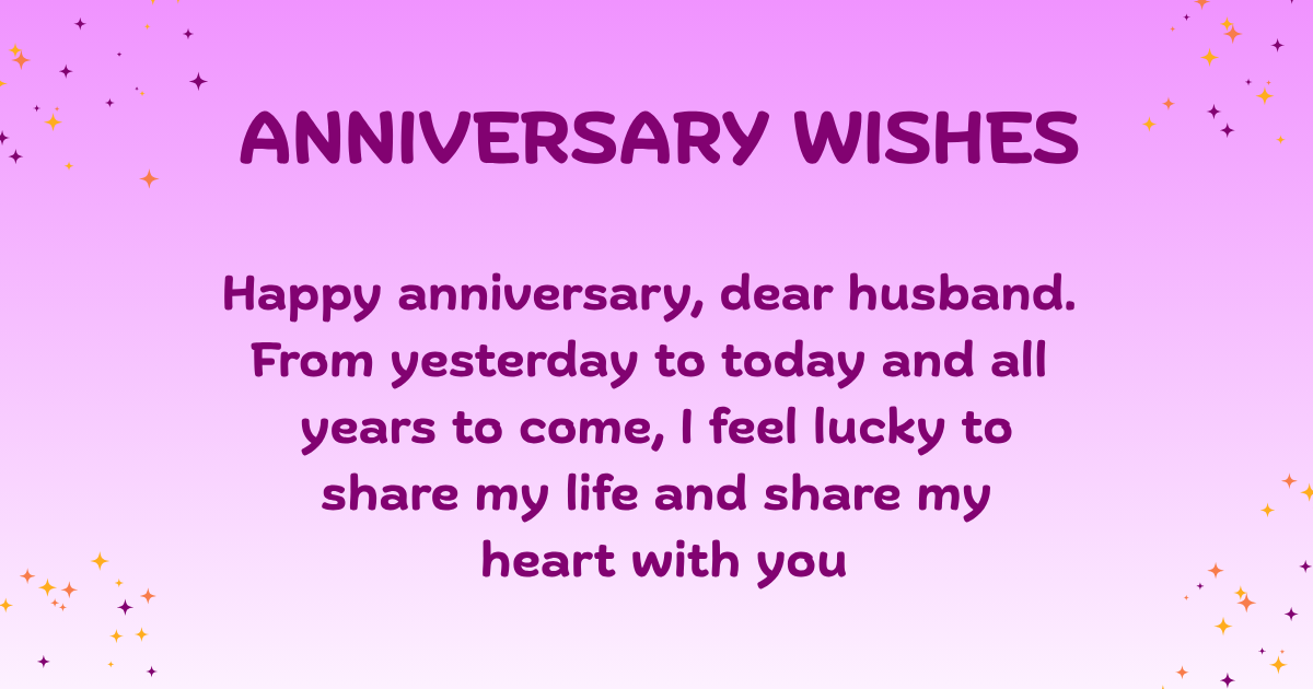 anniversary wishes for husband