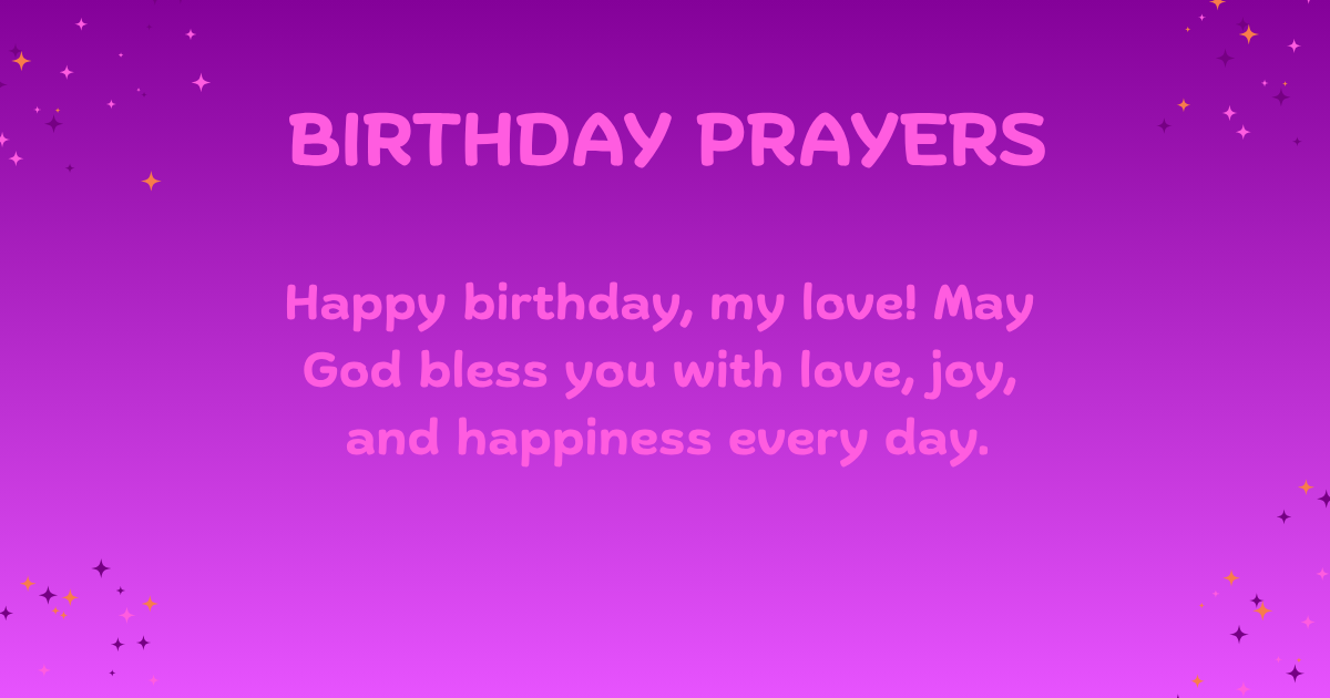 birthday prayers for boyfriend 