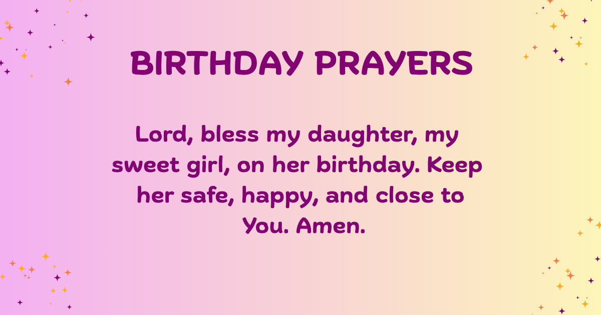 birthday prayers for daughter