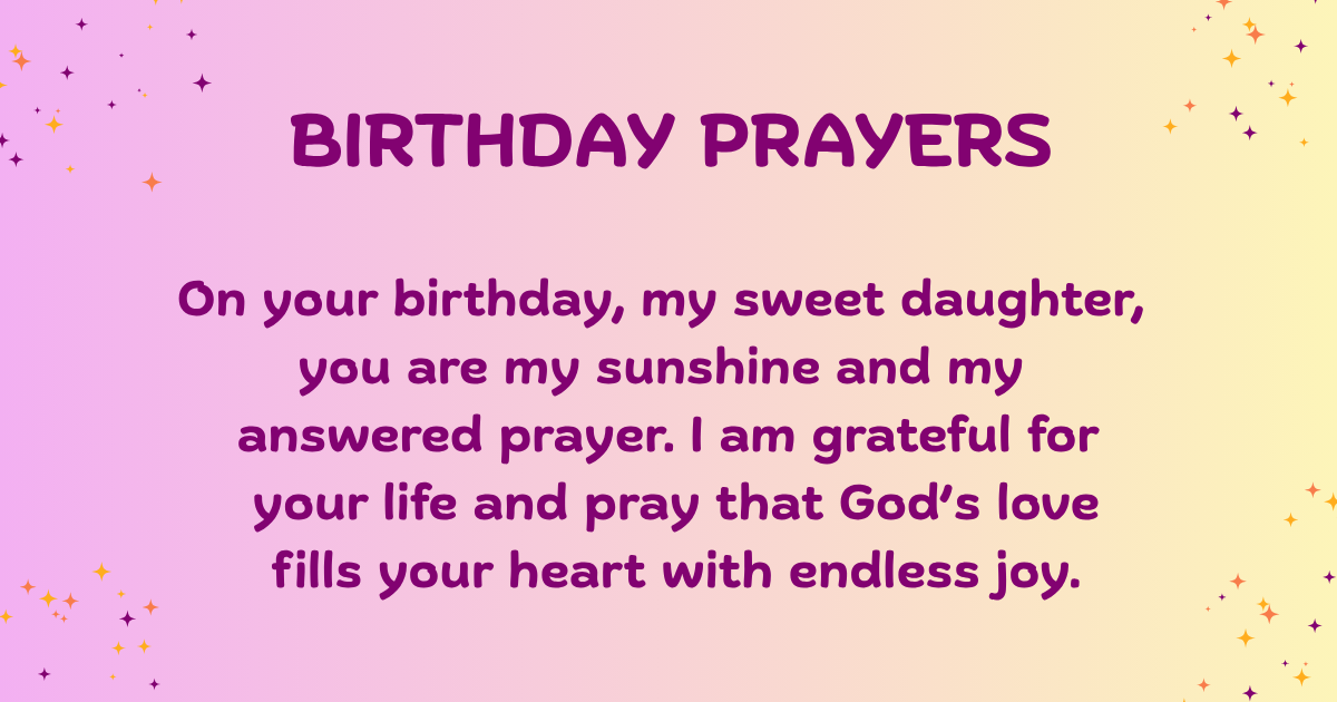 birthday prayers for daughter