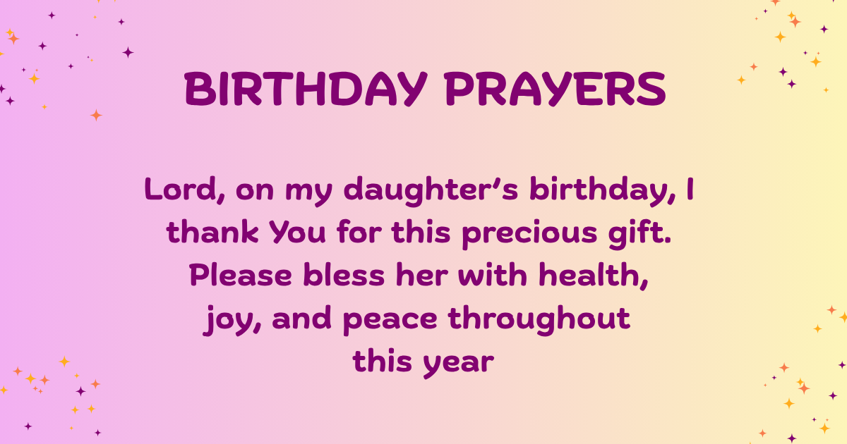 birthday prayers for daughter
