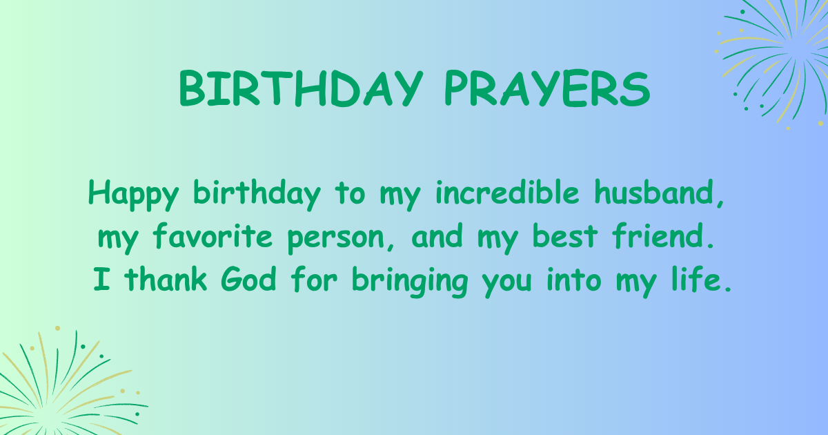 birthday prayers for husband