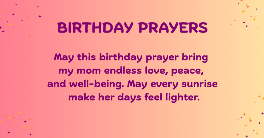 birthday prayers for mom