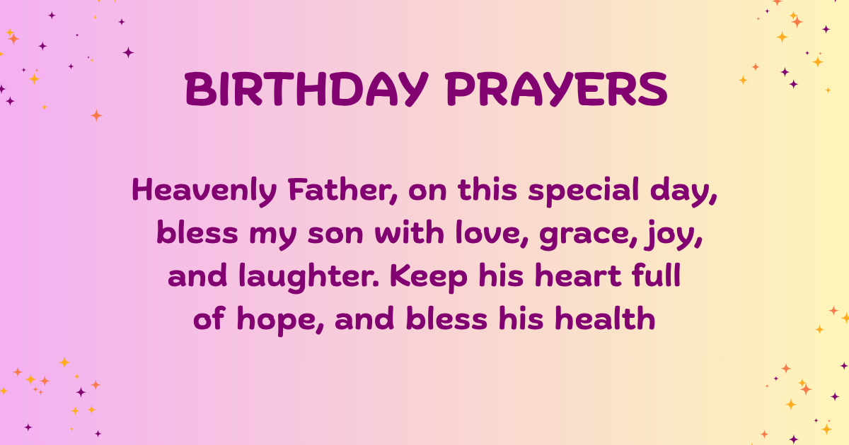 birthday prayers for son 