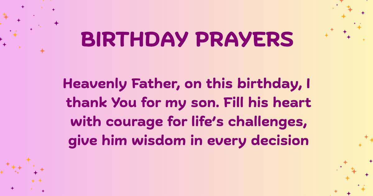 birthday prayers for son 