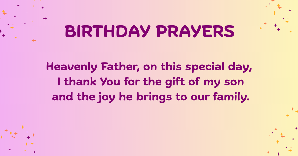 birthday prayers for son 
