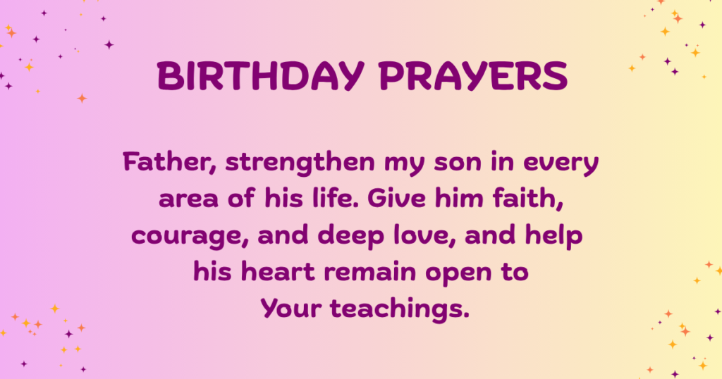 birthday prayers for son