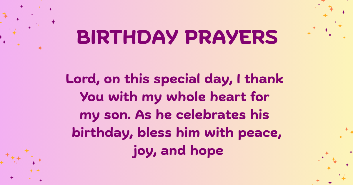 birthday prayers for son